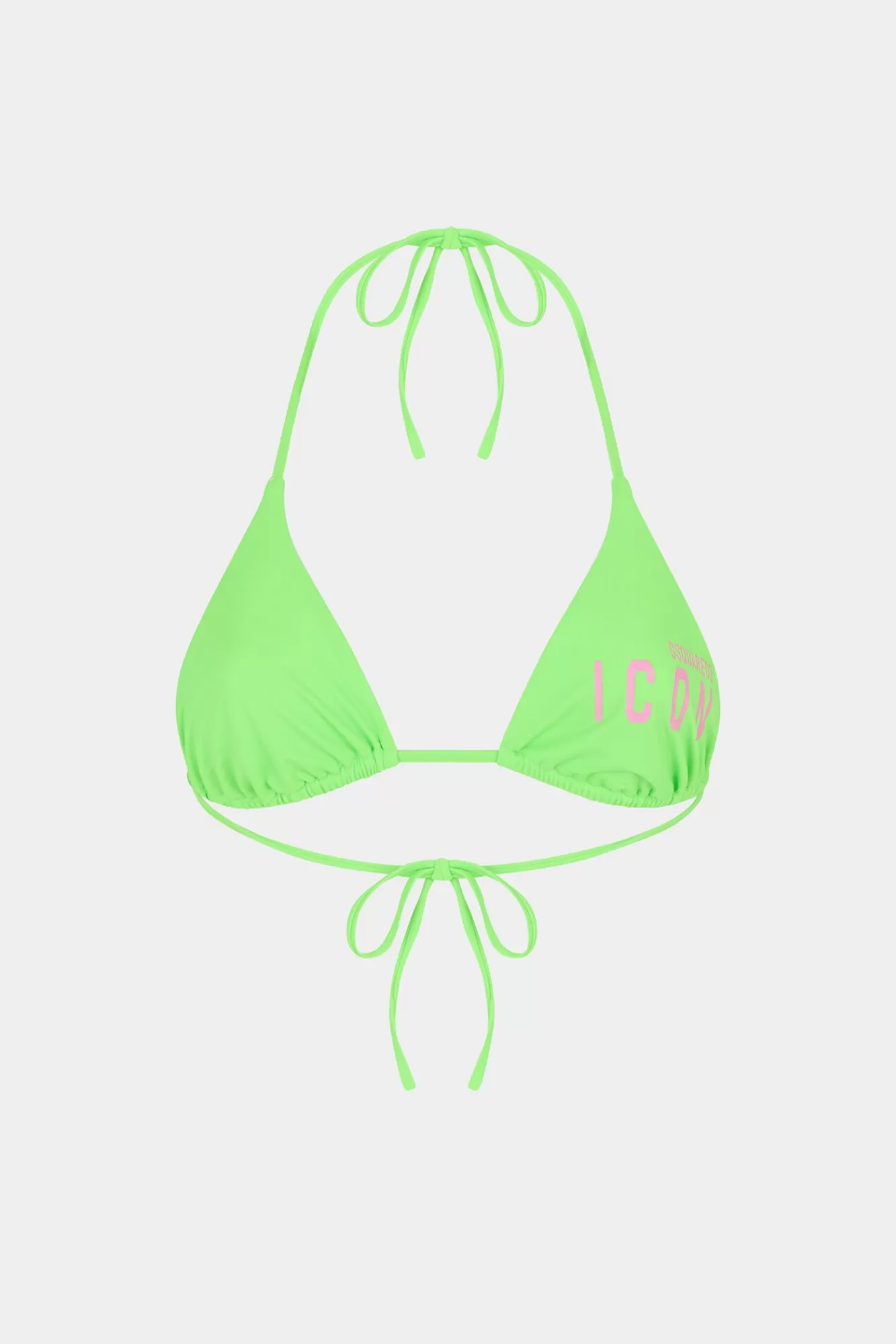 Strandkleding^Dsquared2 Be Icon Color Bikini Triangle Top Groen/Fuxia