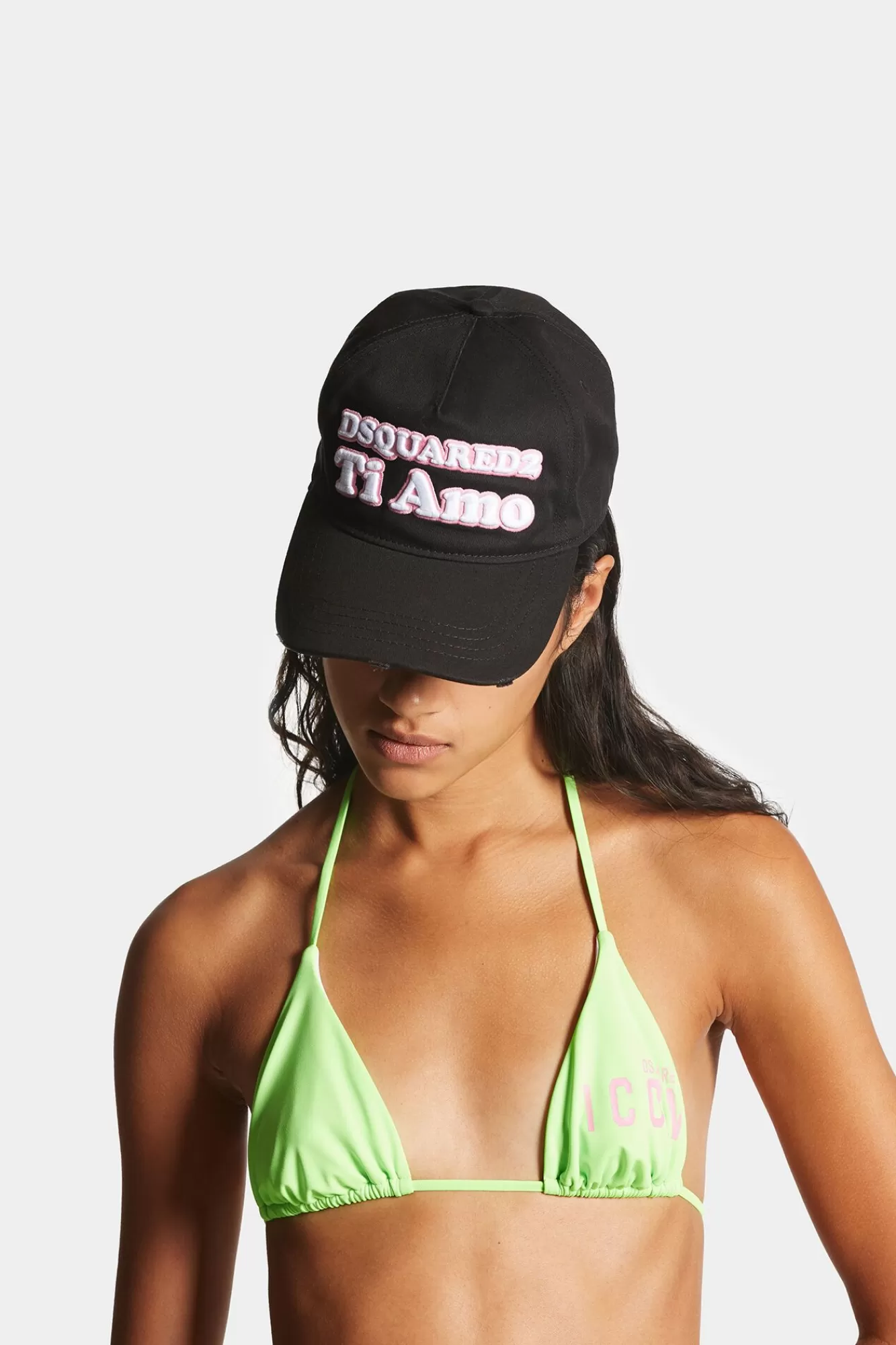 Strandkleding^Dsquared2 Be Icon Color Bikini Triangle Top Groen/Fuxia