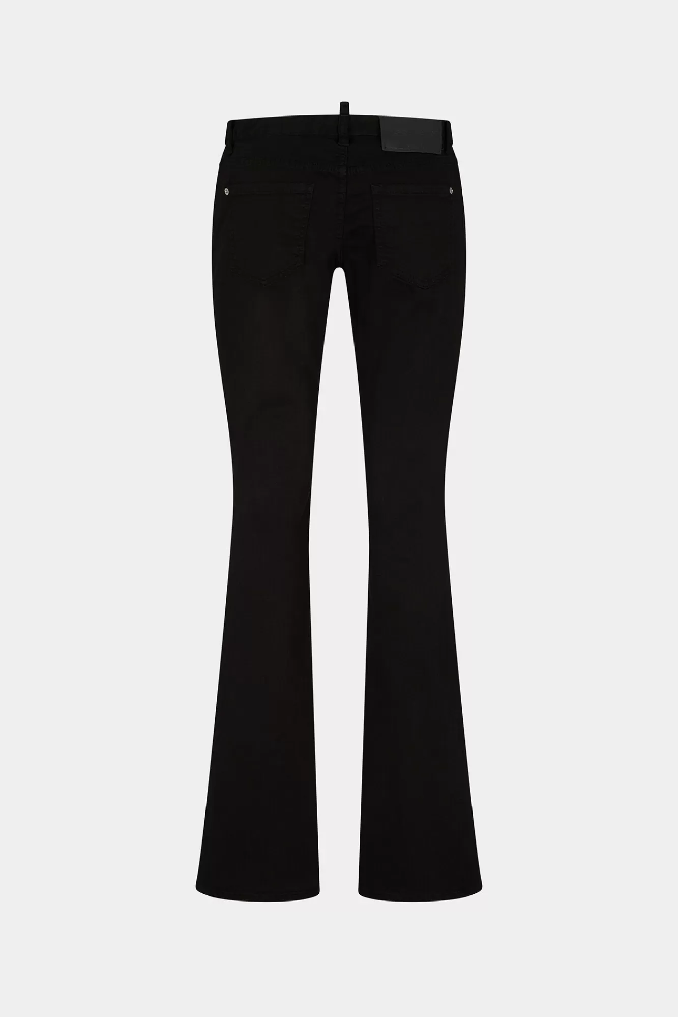 Jeans^Dsquared2 Bull Geverfde Flare Twiggy Jeans Met Middelhoge Taille Zwart