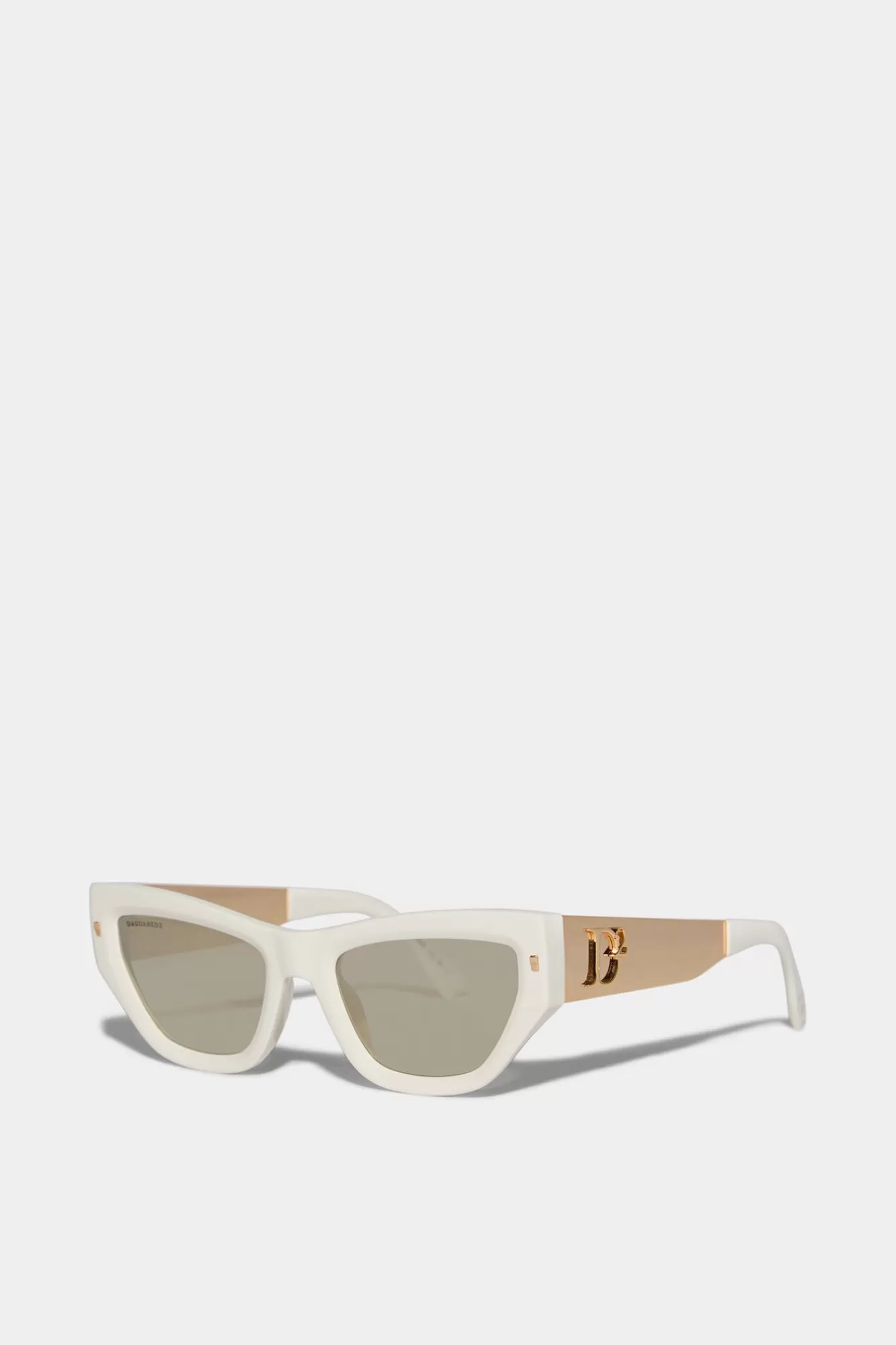 Brillen^Dsquared2 D2 Hype Ivoorkleurige Zonnebril Wit