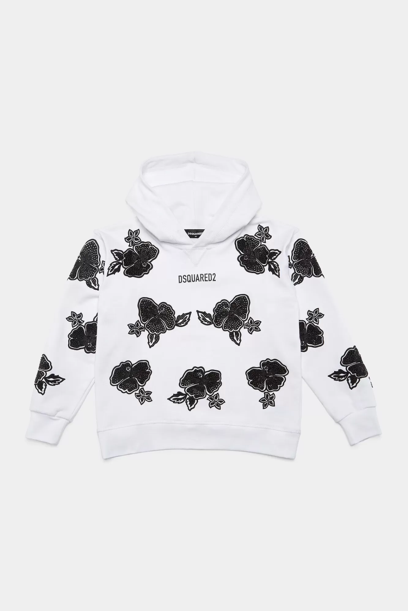 Junior^Dsquared2 D2Kids Junior Sweatshirt Met Capuchon Wit