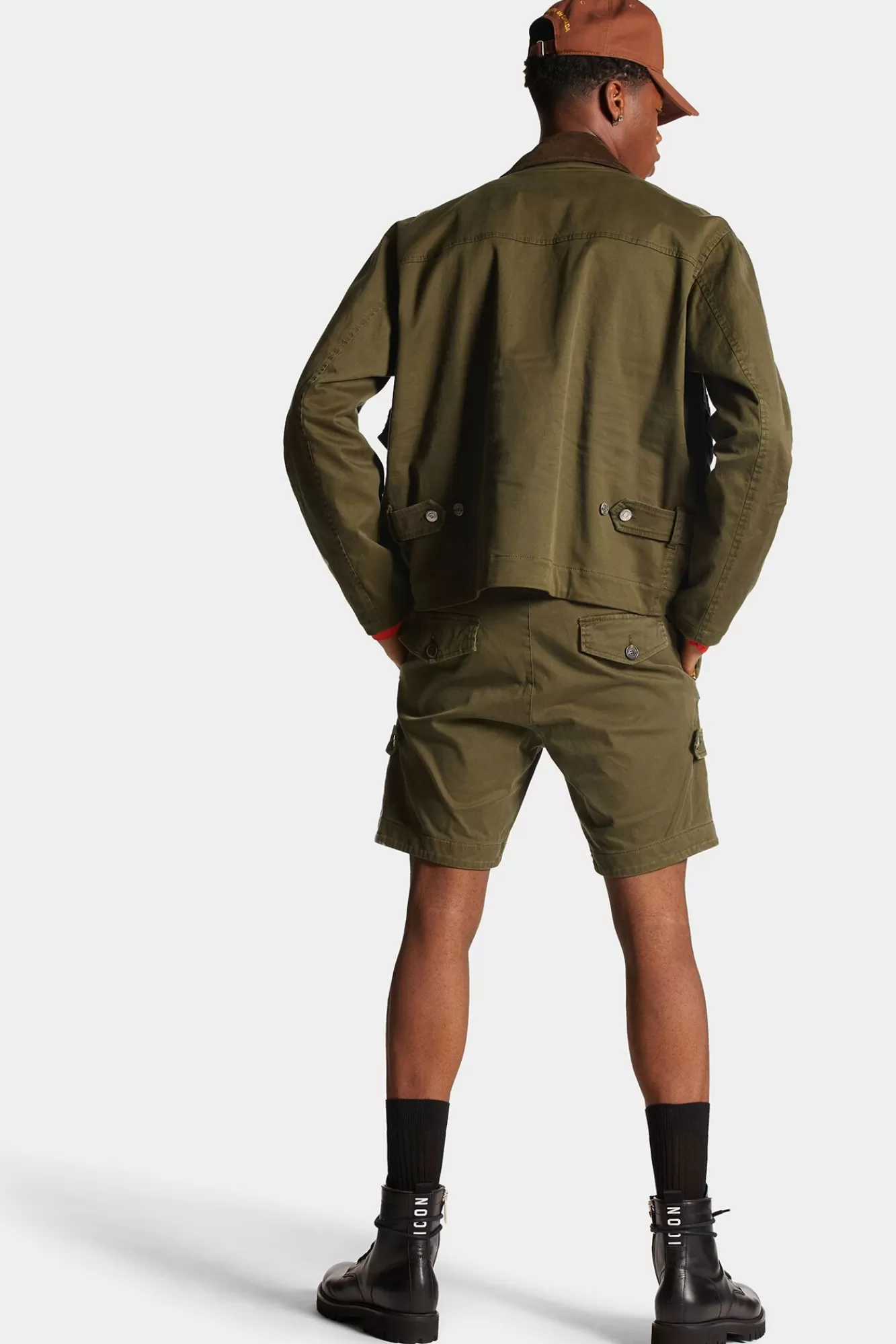 Co-Orden^Dsquared2 Heritage Multipockets Marineshort Militaire Groen