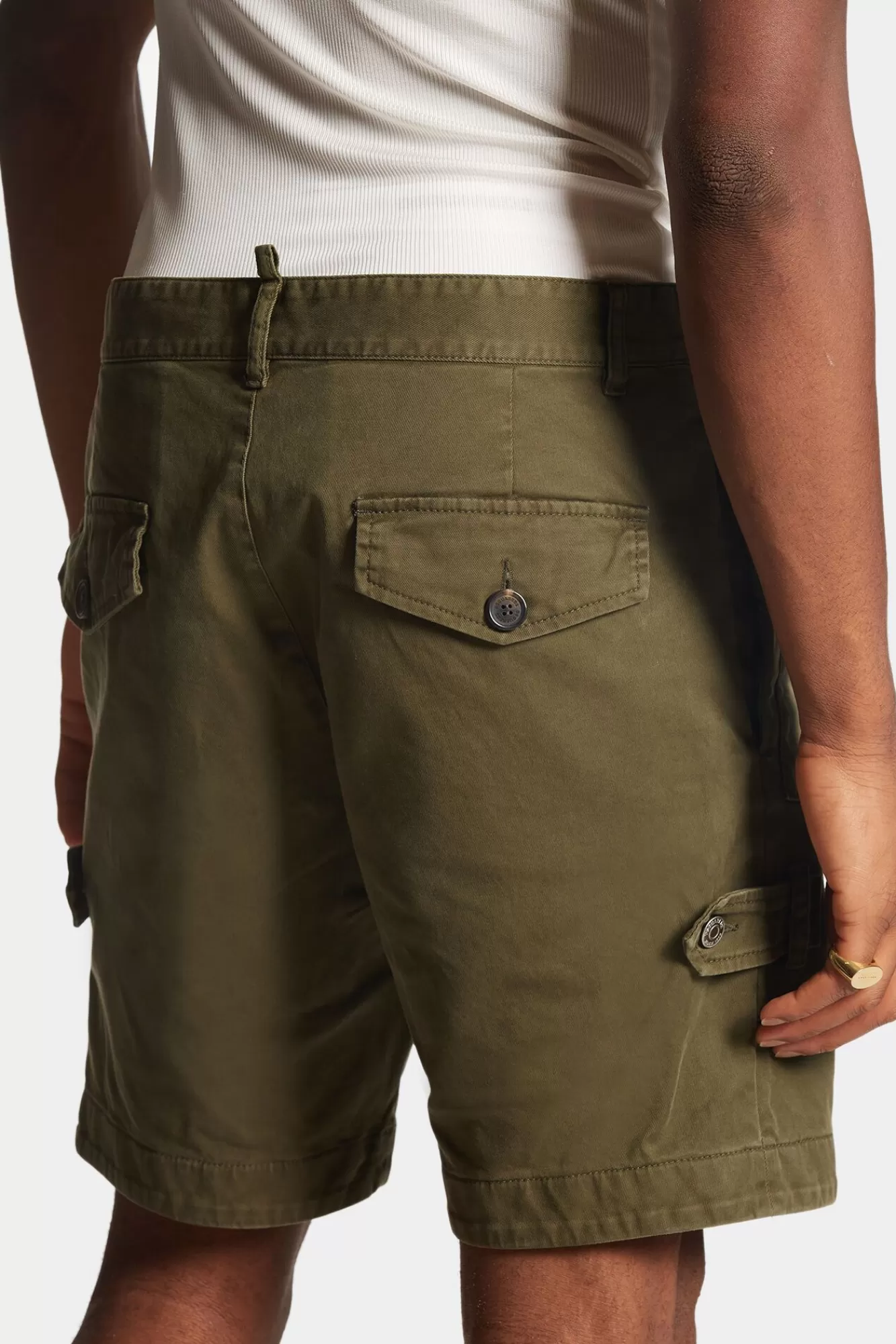 Co-Orden^Dsquared2 Heritage Multipockets Marineshort Militaire Groen