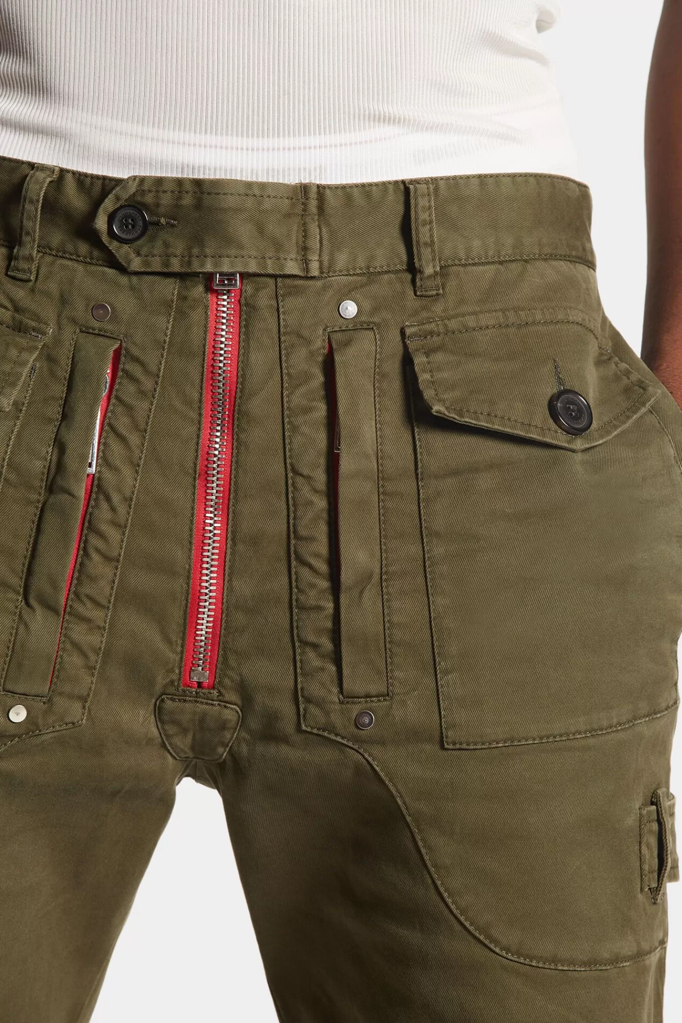 Co-Orden^Dsquared2 Heritage Multipockets Marineshort Militaire Groen