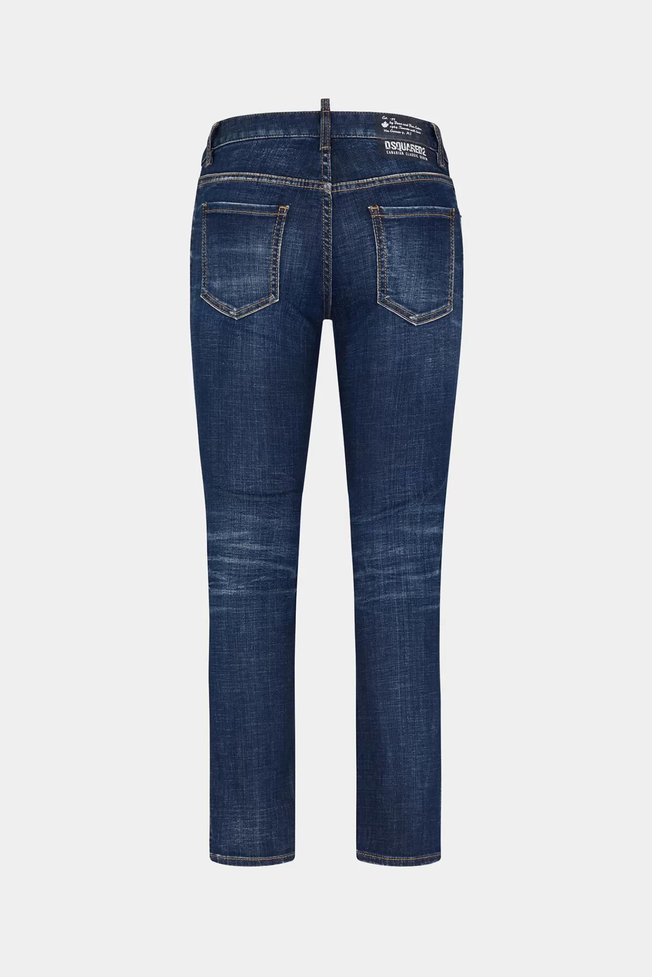 Jeans^Dsquared2 Jennifer Jean Met Donkere Geperste Wassing En Middelhoge Taille Marine