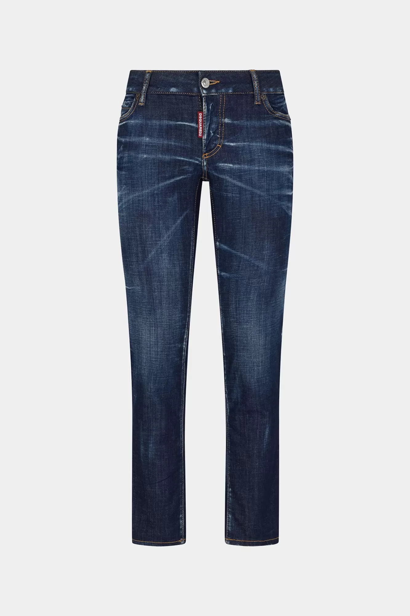 Jeans^Dsquared2 Jennifer Jeans In Donkere, Schone Wassing Marine