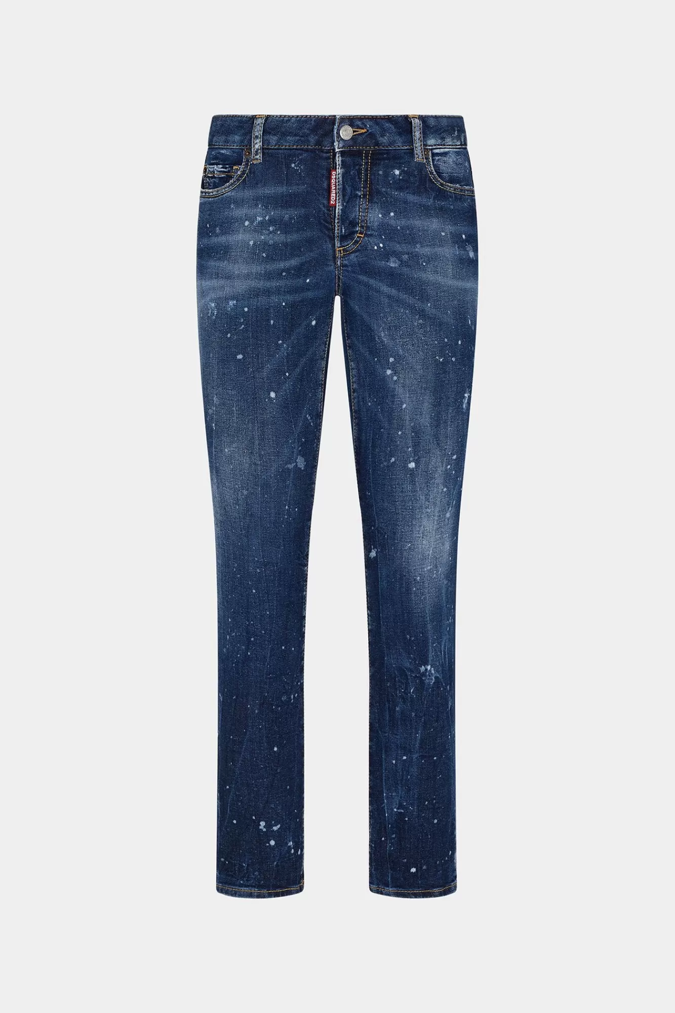 Jeans^Dsquared2 Jennifer Jeans Met Donkere Beschimmelde Wassing En Middelhoge Taille Marine