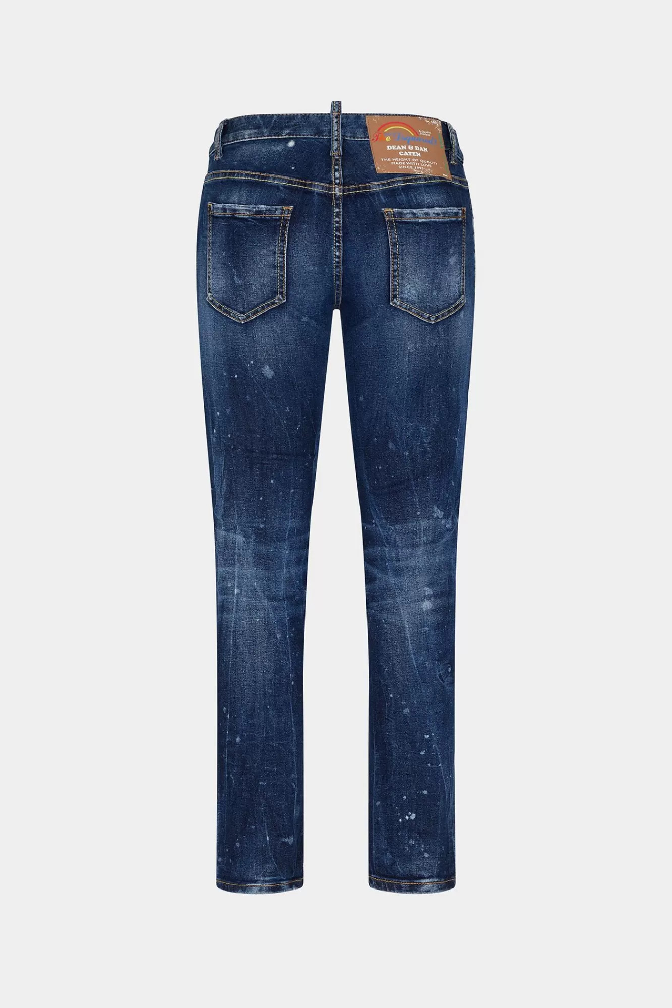 Jeans^Dsquared2 Jennifer Jeans Met Donkere Beschimmelde Wassing En Middelhoge Taille Marine