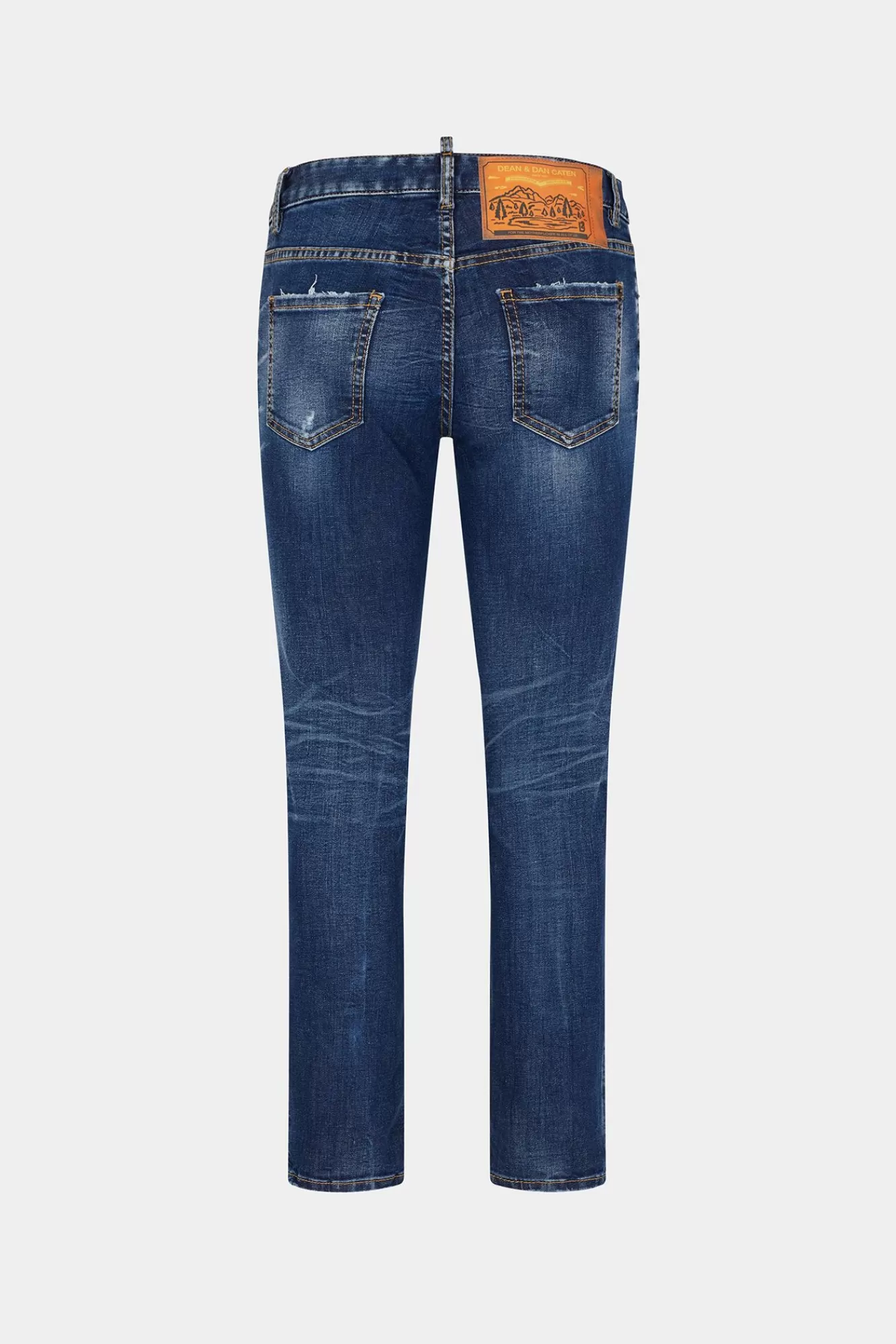 Jeans^Dsquared2 Jennifer Jeans Met Gemiddelde Taille In Donkere Alledaagse Wassing Marine