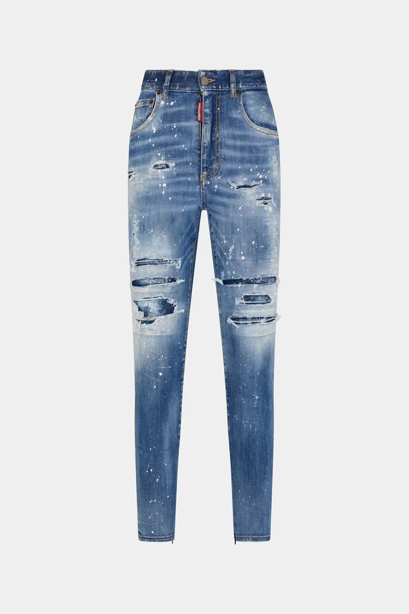 Jeans^Dsquared2 Lichte Twiggy Jeans Met Hoge Taille In Miami Wash Marine
