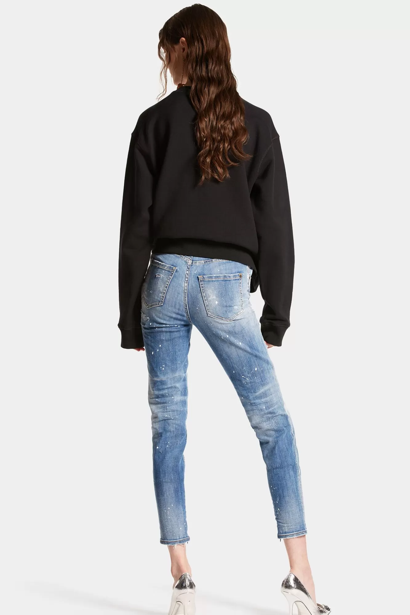Jeans^Dsquared2 Lichte Twiggy Jeans Met Hoge Taille In Miami Wash Marine