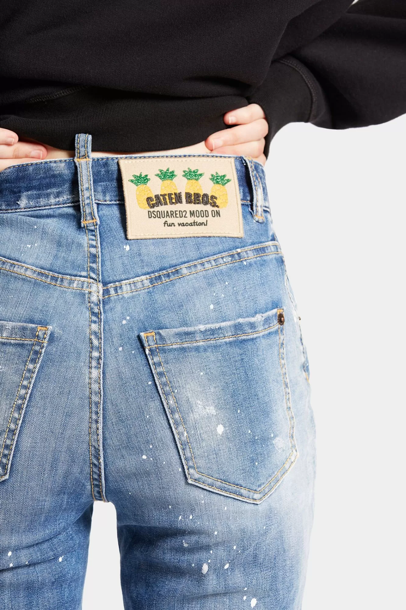 Jeans^Dsquared2 Lichte Twiggy Jeans Met Hoge Taille In Miami Wash Marine