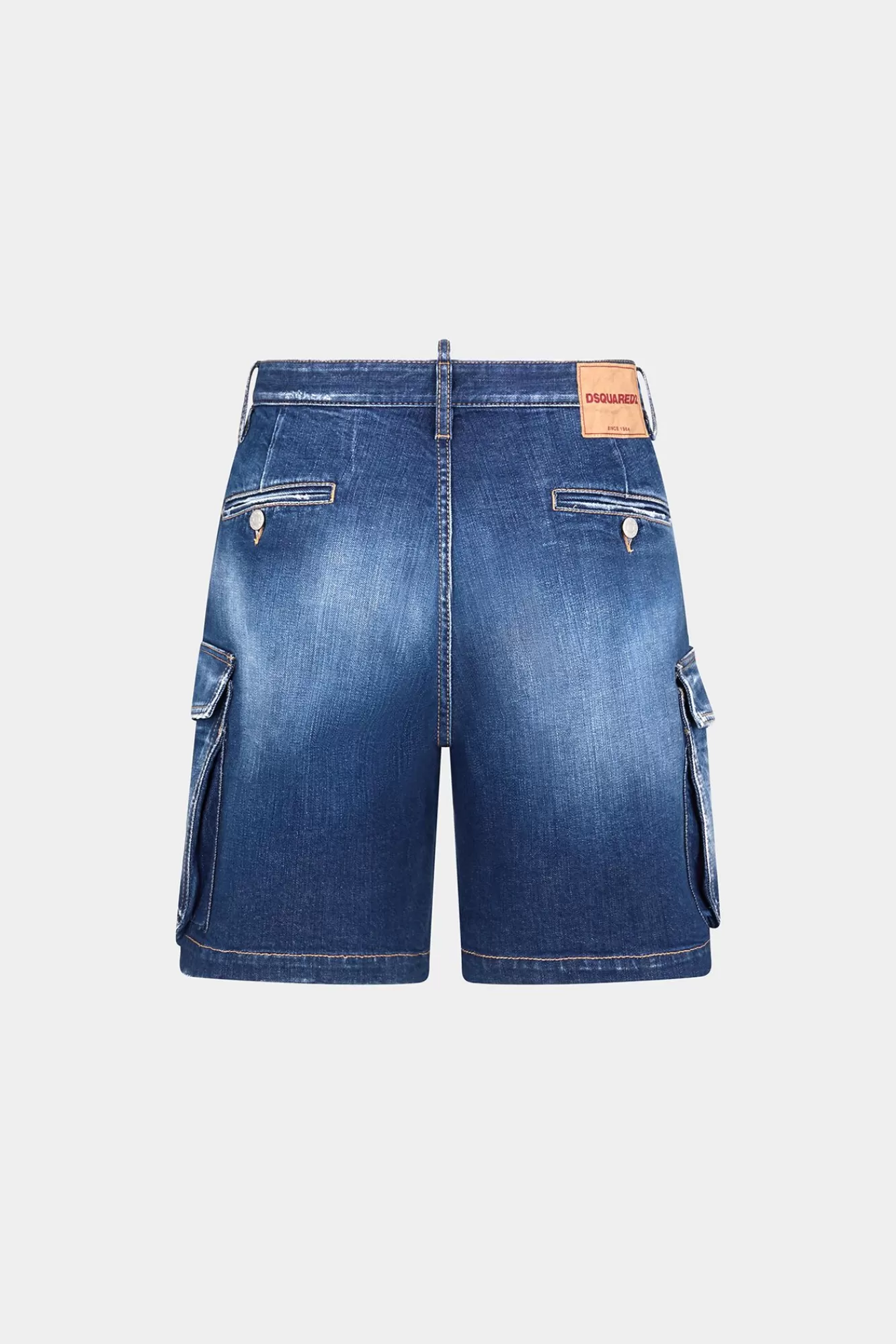 Korte Broek^Dsquared2 Medium Gescheurde Kniewas 64 Tag-Short Marine