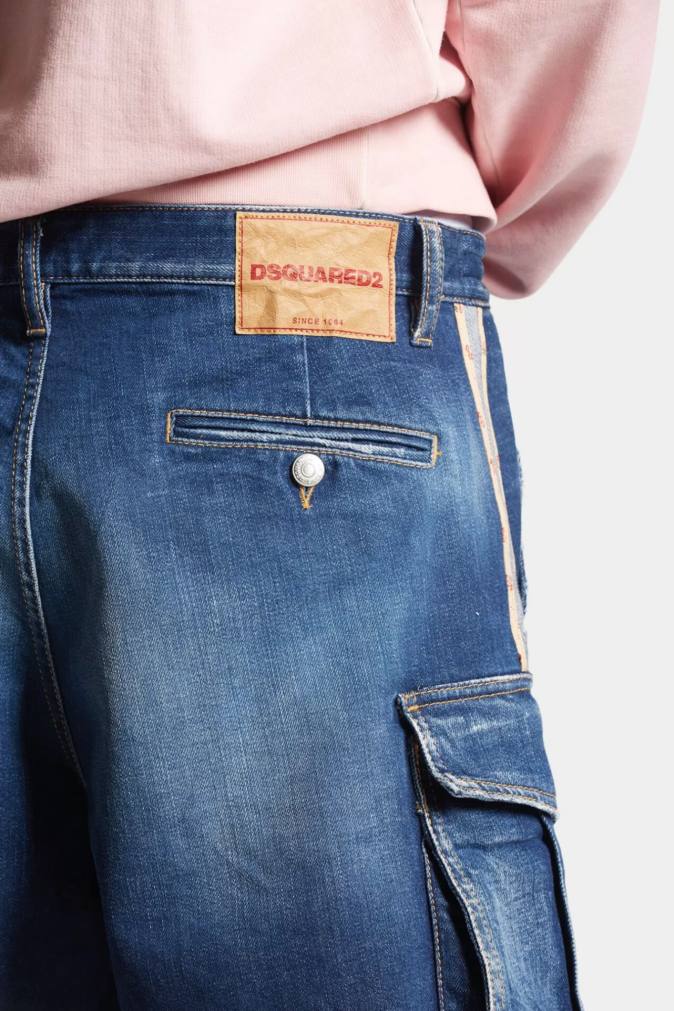 Korte Broek^Dsquared2 Medium Gescheurde Kniewas 64 Tag-Short Marine