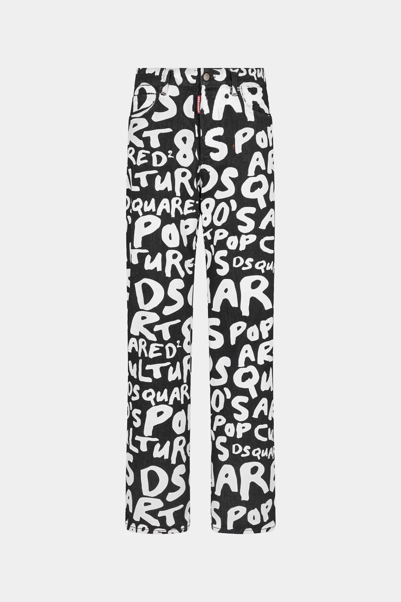 Jeans^Dsquared2 Sprout Factory Wash D2 Pop Roadie-Jeans Uit De Jaren 80 Zwart Wit