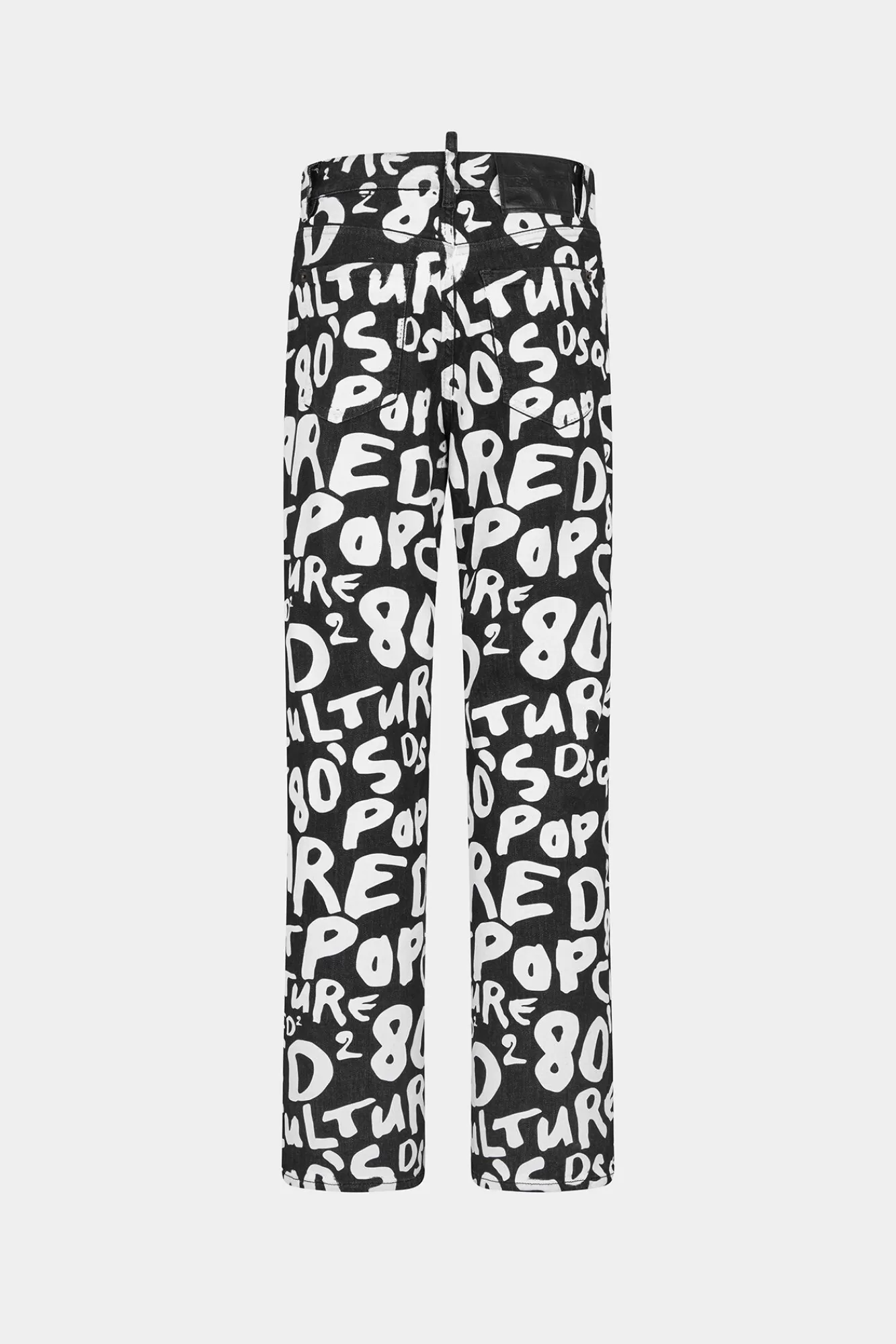 Jeans^Dsquared2 Sprout Factory Wash D2 Pop Roadie-Jeans Uit De Jaren 80 Zwart Wit