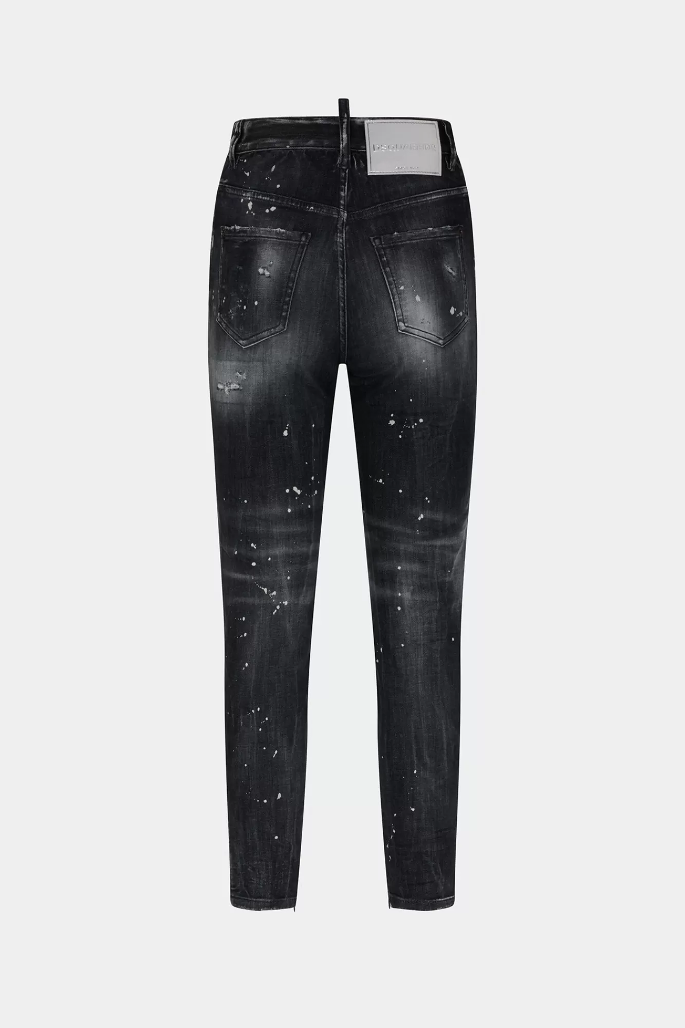 Jeans^Dsquared2 Twiggy Jean Met E Gescheurde Wassing En Hoge Taille Zwart