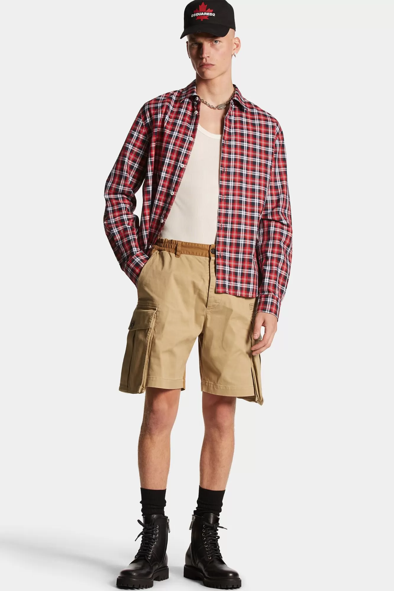 Korte Broek^Dsquared2 Urban 64 Tag-Short Beige/Kameel