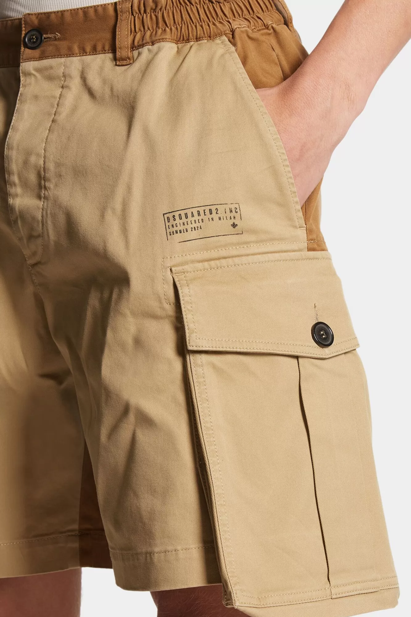 Korte Broek^Dsquared2 Urban 64 Tag-Short Beige/Kameel
